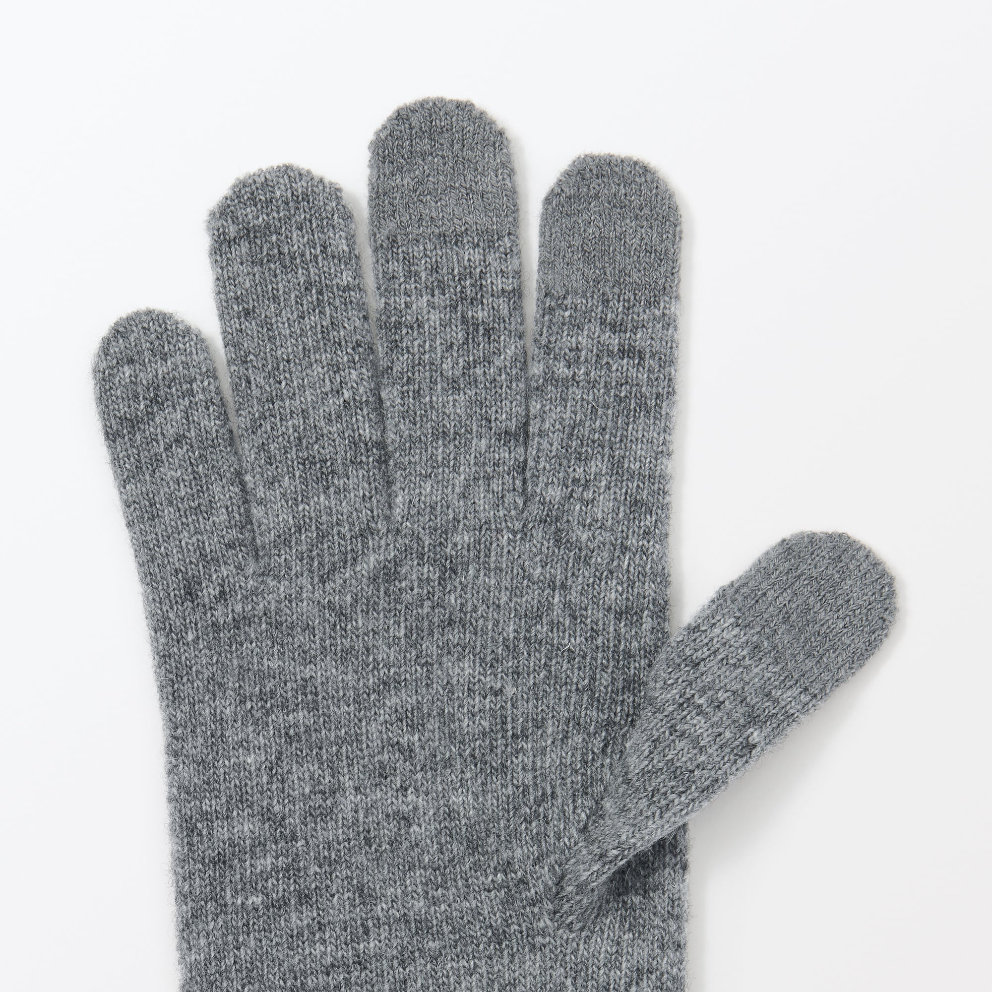 メリノウール混　裏起毛　タッチパネル手袋