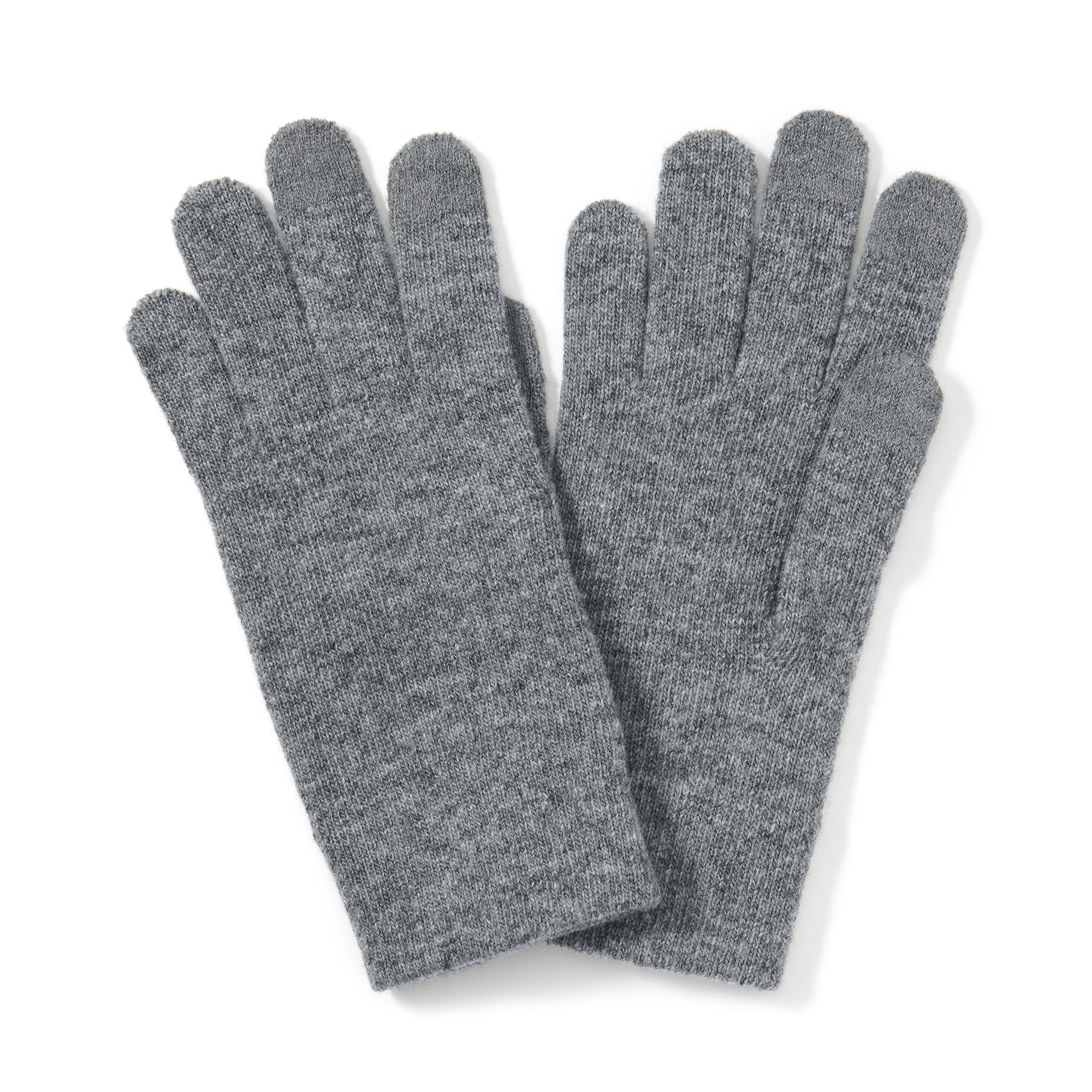 メリノウール混　裏起毛　タッチパネル手袋