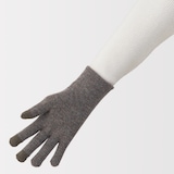メリノウール混　裏起毛　タッチパネル手袋
