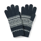 メリノウール混　裏起毛　タッチパネル手袋　（柄）