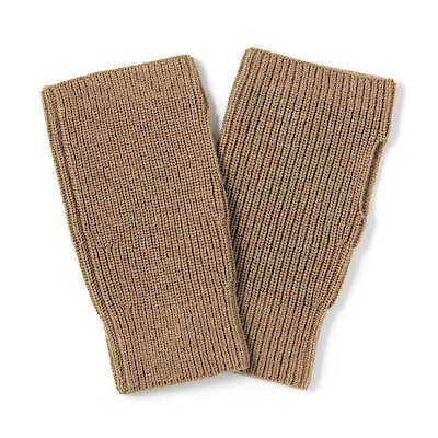 メリノウール　畦編み　ハンドウォーマー