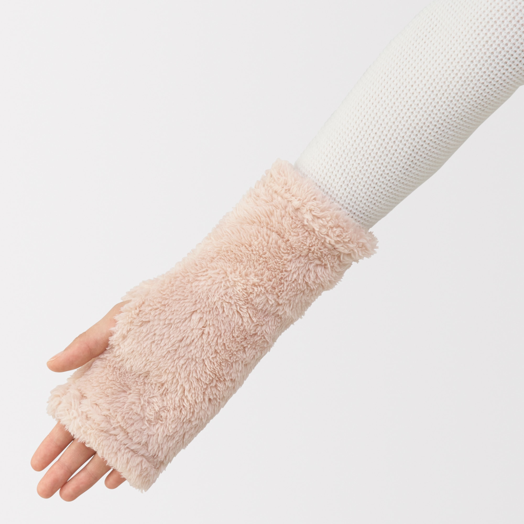 再生ポリエステル　あったかボア　ハンドウォーマー