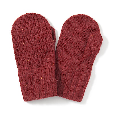 ＜ベビー＞　再生ポリエステル混のびのび　ミトン