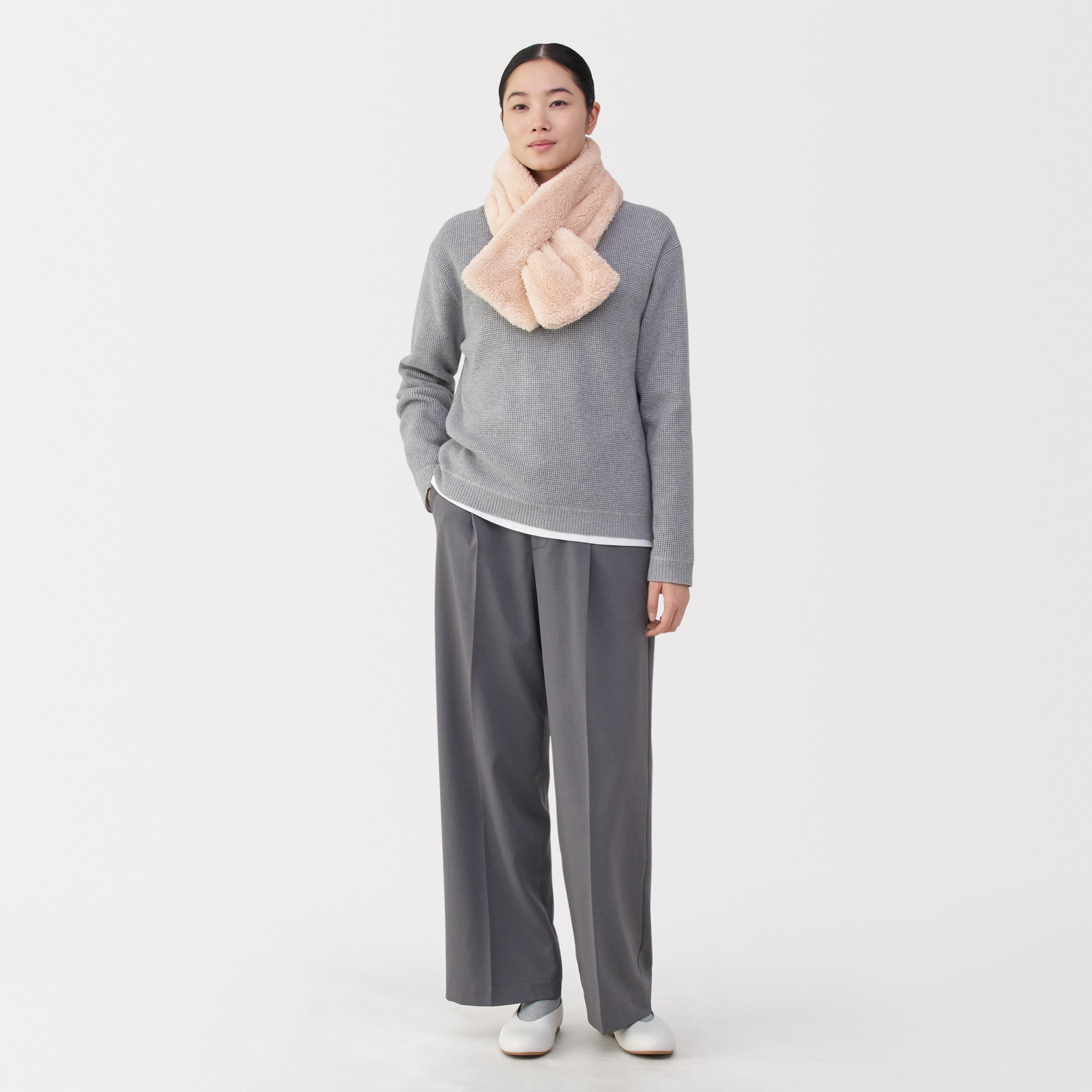 再生ポリエステルあったかボア　マフラー