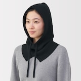 首のチクチクを抑えたメリノウール混　バラクラバ