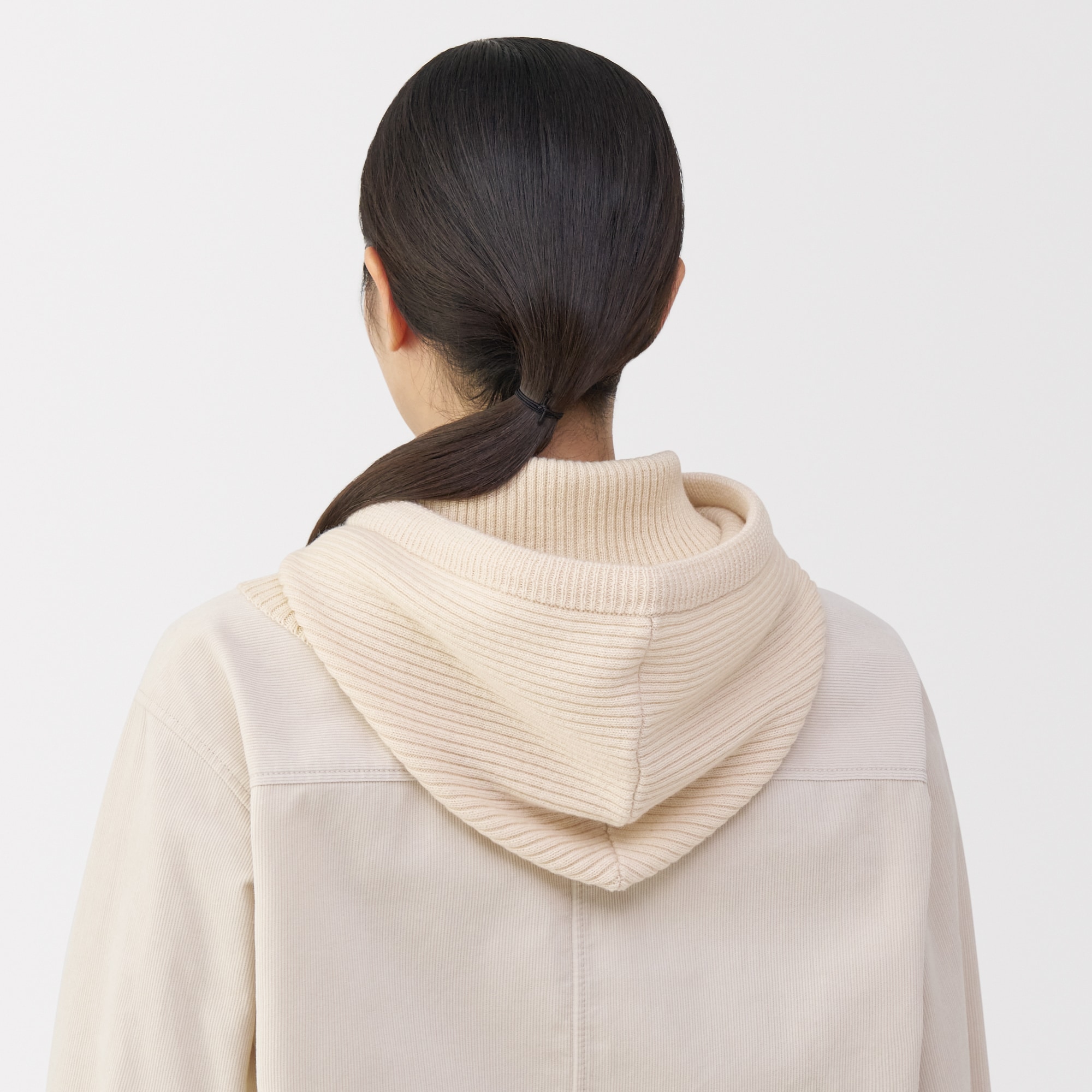 首のチクチクを抑えたメリノウール混　バラクラバ