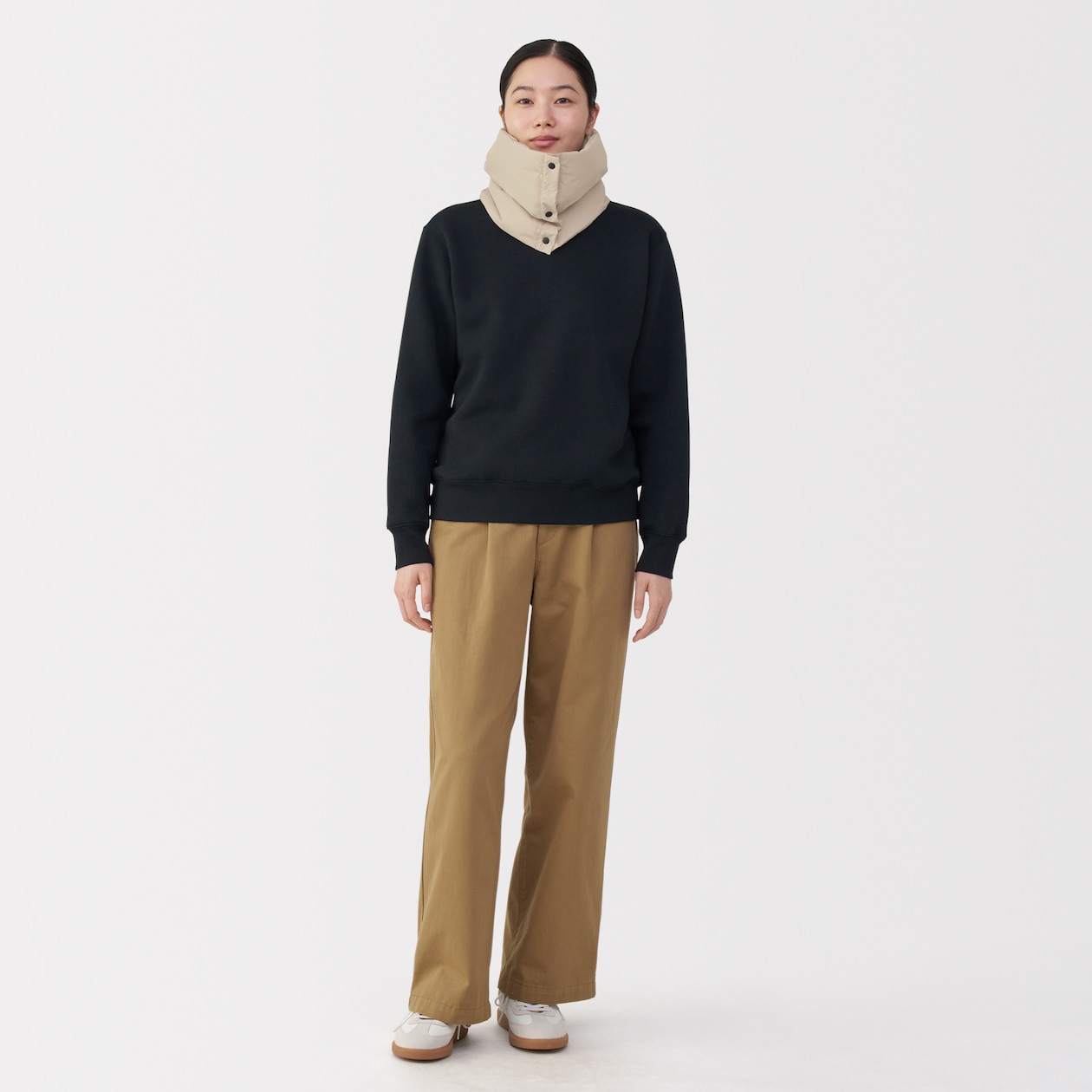 吸湿発熱中わた表面撥水パッカブル　ネックウォーマー