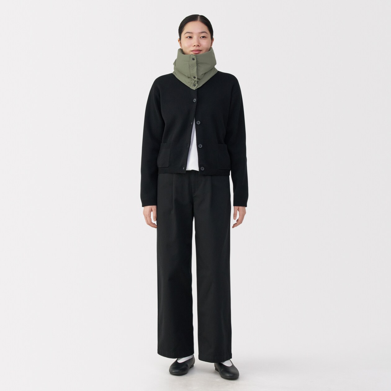 吸湿発熱中わた表面撥水パッカブル　ネックウォーマー