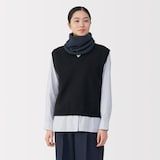 首のチクチクを抑えたメリノウール混　ネックウォーマー