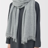 ふっくらウール　大判ストール（薄手）