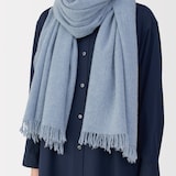 ふっくらウール　大判ストール（薄手）