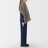 再生ポリエステルあったかボア　ケープ