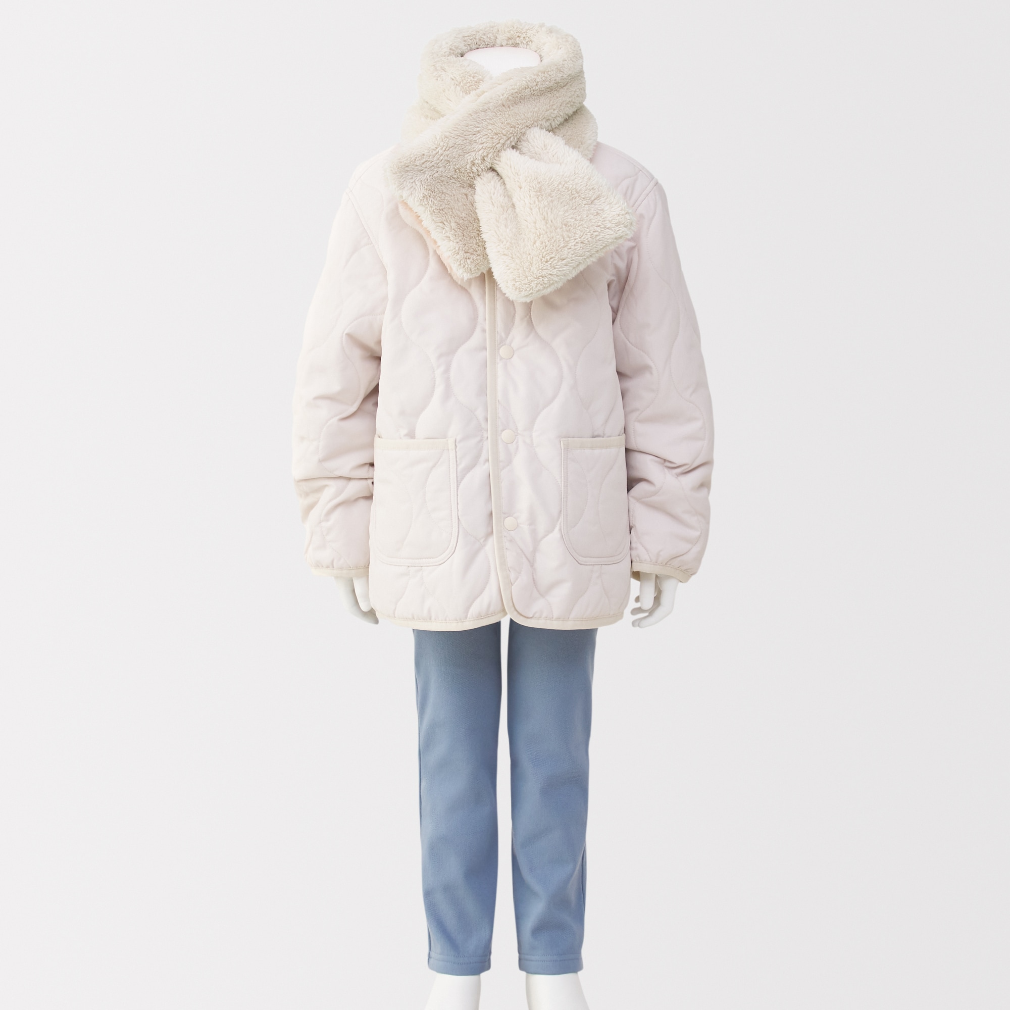 ＜キッズ＞　再生ポリエステルあったかボア　マフラー