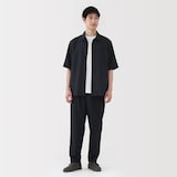 紳士　風を通す　ストレッチ　五分袖シャツ