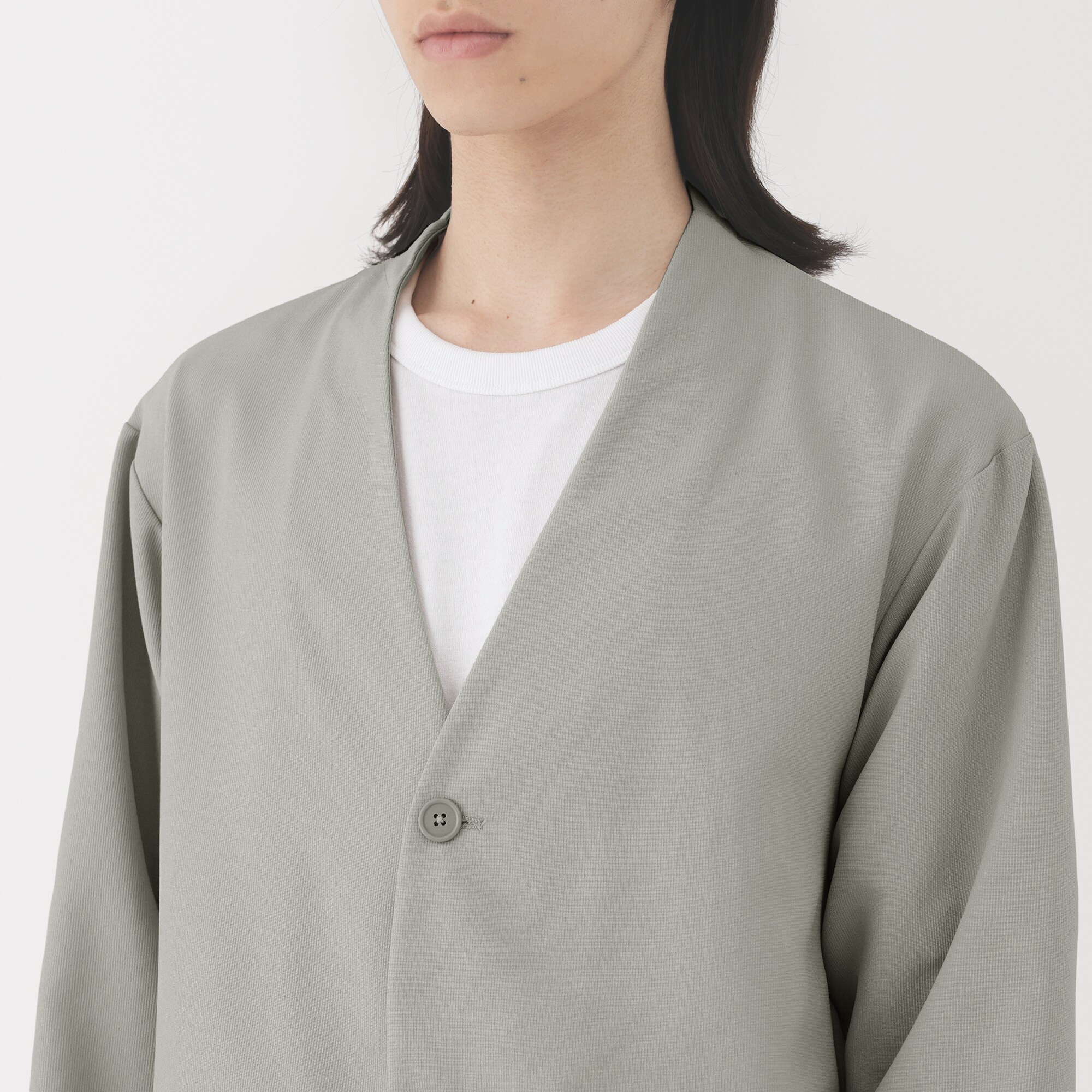 紳士　風を通す　ストレッチ　カーディガン