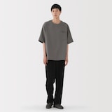 紳士　風を通す　ストレッチ　五分袖布帛Ｔシャツ