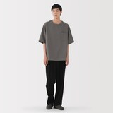 紳士　風を通す　ストレッチ　五分袖布帛Ｔシャツ