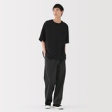 紳士　風を通す　ストレッチ　五分袖布帛Ｔシャツ
