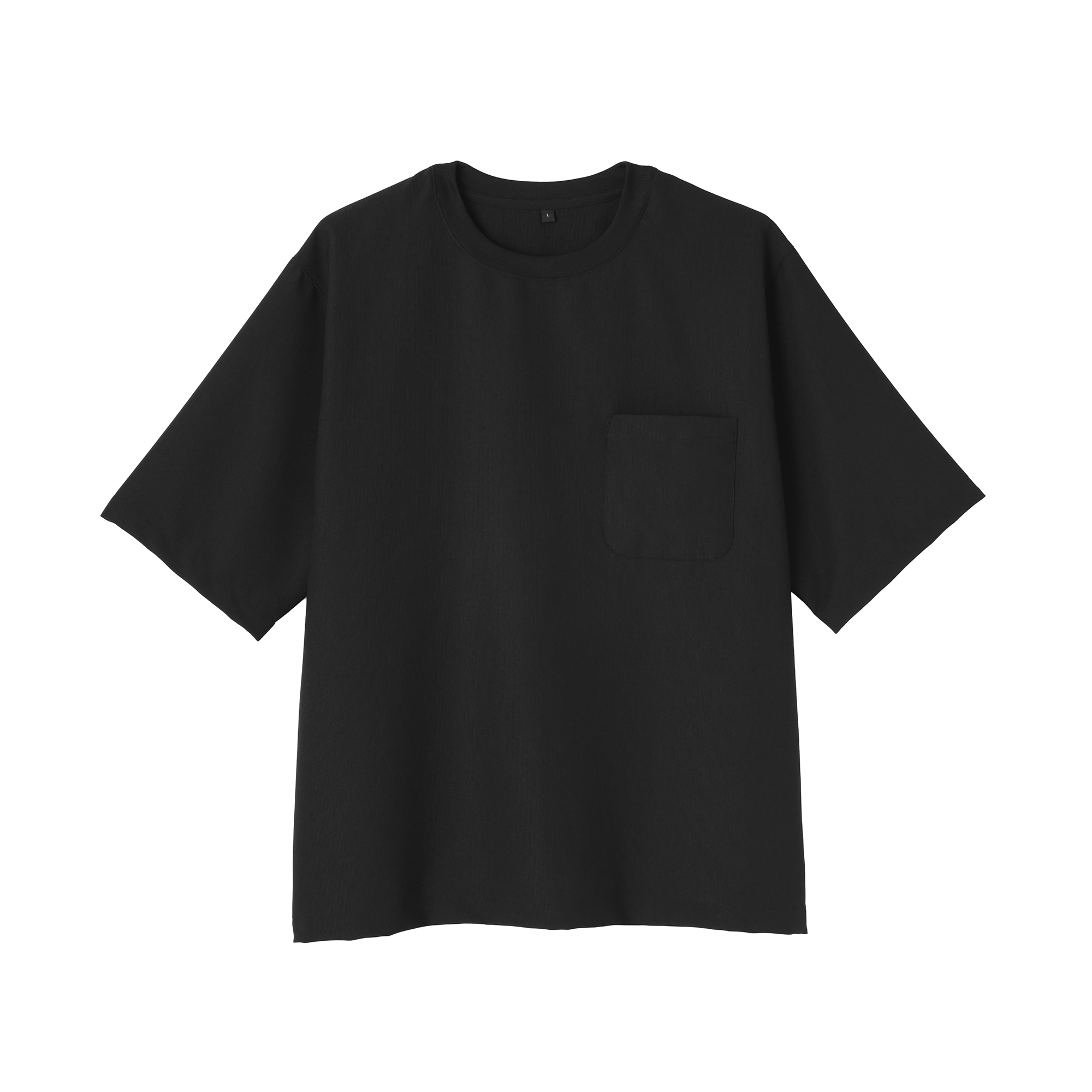 紳士　風を通す　ストレッチ　五分袖布帛Ｔシャツ