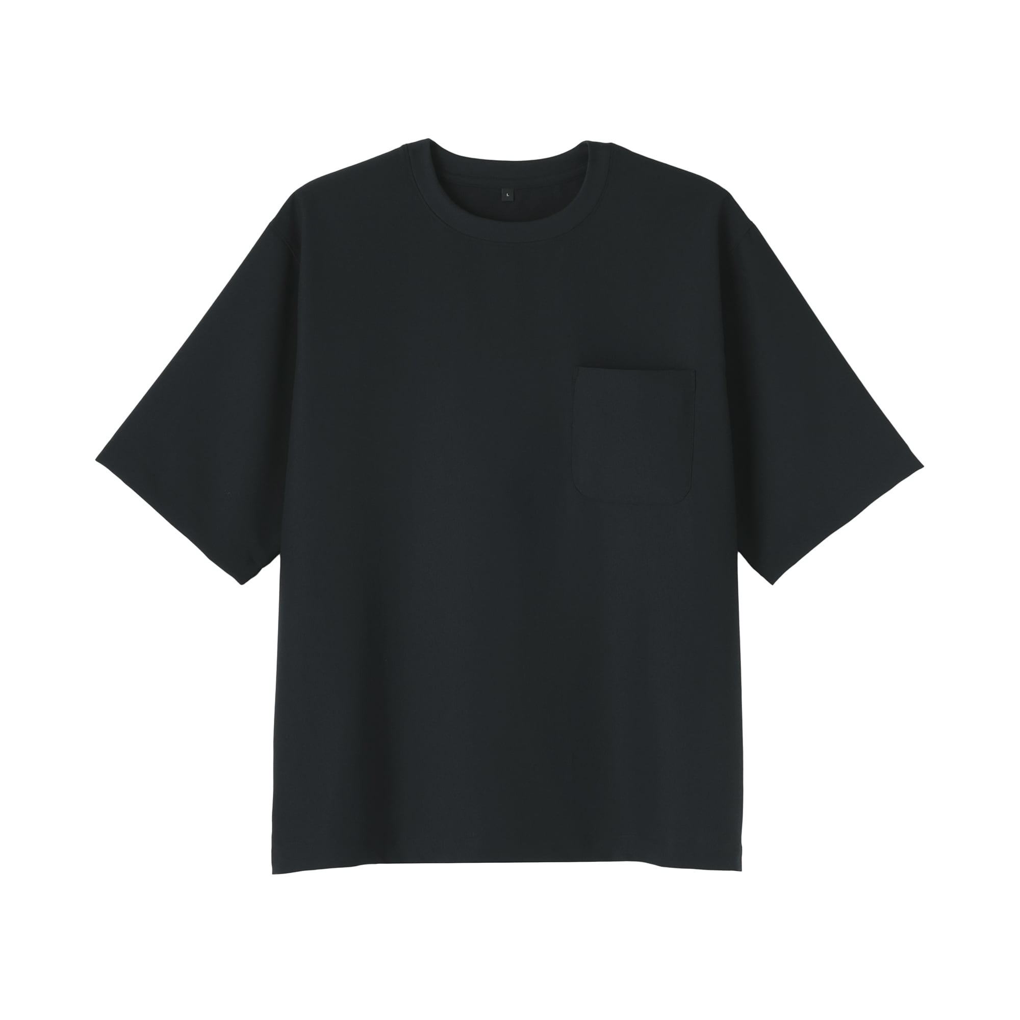 紳士　風を通す　ストレッチ　五分袖布帛Ｔシャツ