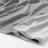 綿ガーゼ　綿混ベロア　リバーシブルブランケット・Ｄ