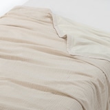 綿ガーゼ　綿混ベロア　リバーシブルブランケット・Ｄ