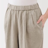 婦人　リネン　洗いざらしイージーワイドパンツ（ＡＳＥＡＮ）