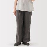 婦人　リネン　洗いざらしイージーワイドパンツ（ＡＳＥＡＮ）