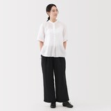 婦人　リネン　洗いざらしイージーワイドパンツ（ＡＳＥＡＮ）