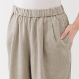 婦人　リネン　洗いざらしイージーワイドパンツ（ＡＳＥＡＮ）