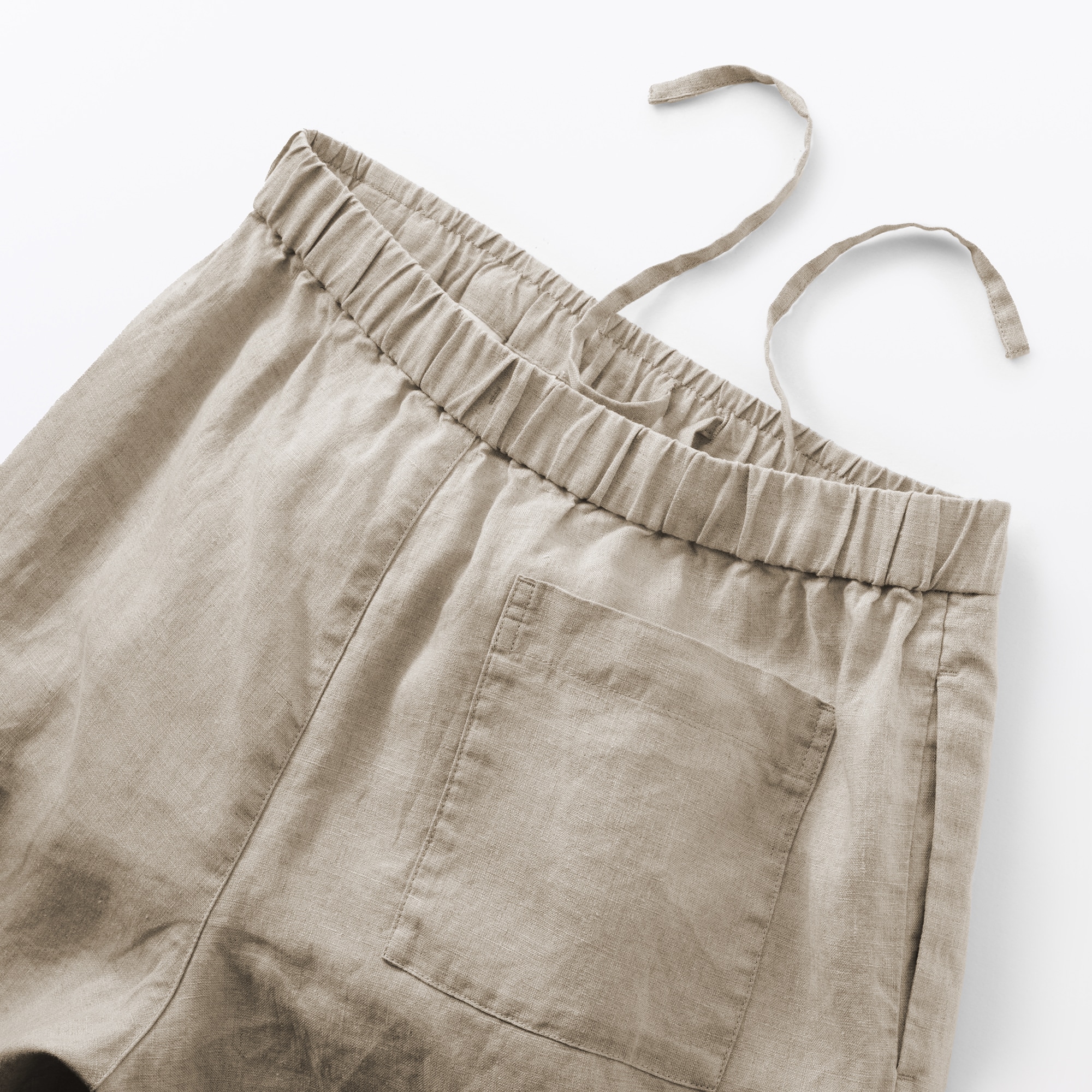 婦人　リネン　洗いざらしイージーワイドパンツ（ＡＳＥＡＮ）