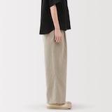 婦人　リネン　洗いざらしイージーワイドパンツ（ＡＳＥＡＮ）