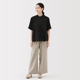 婦人　リネン　洗いざらしイージーワイドパンツ（ＡＳＥＡＮ）