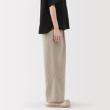 婦人　リネン　洗いざらしイージーワイドパンツ（ＡＳＥＡＮ）