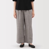 婦人　リネン　洗いざらしイージーワイドパンツ（ＡＳＥＡＮ）