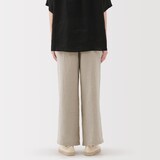 婦人　リネン　洗いざらしイージーワイドパンツ（ＡＳＥＡＮ）