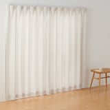 ポリエステルグログラン（防炎）プリーツカーテン／ライトベージュ