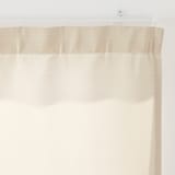 ポリエステルグログラン（防炎）ノンプリーツカーテン／ライトベージュ