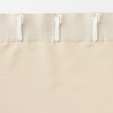 ポリエステルグログラン（防炎）ノンプリーツカーテン／ライトベージュ