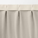 ポリエステルグログラン（防炎）プリーツカーテン／遮光裏地付／ライトベージュ