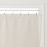 ポリエステルグログラン（防炎）ノンプリーツカーテン／遮光裏地付／ライトベージュ