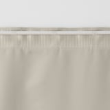 ポリエステルグログラン（防炎）ノンプリーツカーテン／遮光裏地付／ライトベージュ