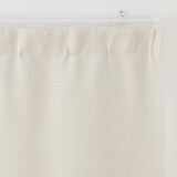 ポリエステルグログラン（防炎）ノンプリーツカーテン／遮光裏地付／ライトベージュ