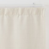 ポリエステルグログラン（防炎）ノンプリーツカーテン／遮光裏地付／ライトベージュ