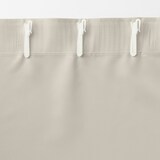 ポリエステルグログラン（防炎）ノンプリーツカーテン／遮光裏地付／ライトベージュ