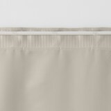 ポリエステルグログラン（防炎）ノンプリーツカーテン／遮光裏地付／ライトベージュ