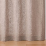 麻平織プリーツカーテン／生成