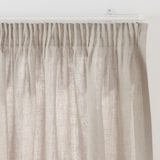 麻平織ギャザーカーテン／生成