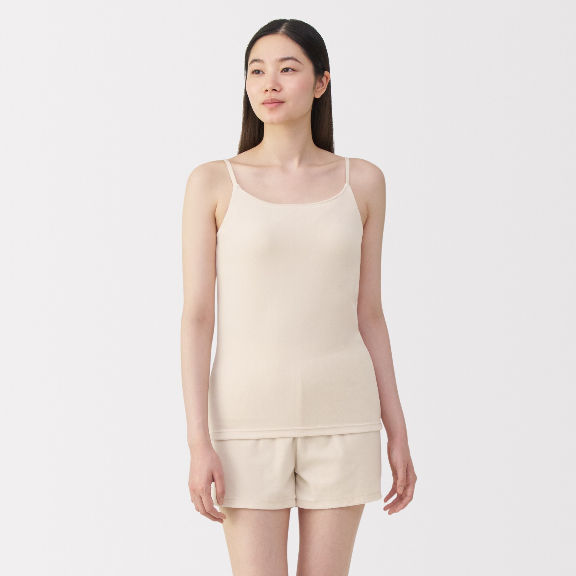 婦人　コットンベロアブラキャミソール