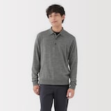 紳士　洗えるウールハイゲージポロ